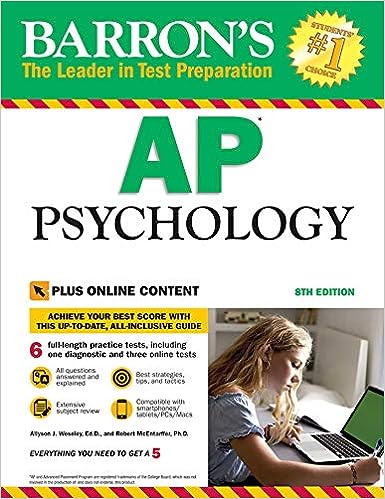 Barron's AP Psychology 8th Edition
